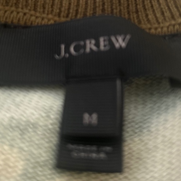 J. CREW Women's Camouflage Full Zip w/Drawstring Wool Blend Sweater  Size M - Picture 6 of 6